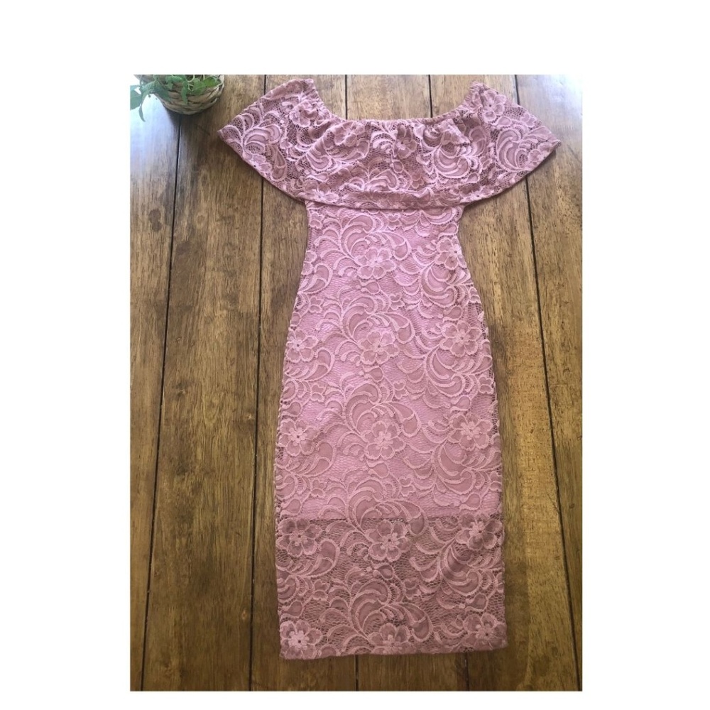 Charlotte Russe Off The Shoulder Blush Dress